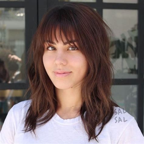 20 Wispy Bangs To Completely Revamp Any Hairstyle Wispy Bangs Mid Length Hair With Bangs