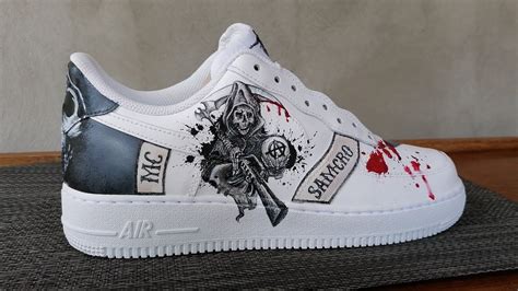 Sons Of Anarchy Custom Hand Painted Sneakers Youtube