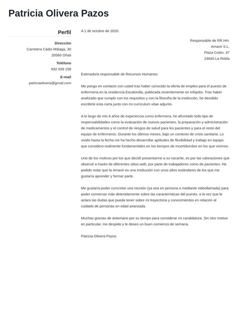 Modelo Carta De Presentacion Auxiliar De Enfermeria Kulturaupice