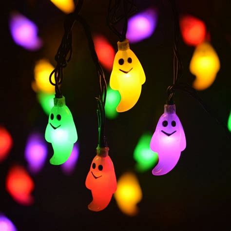 Ghost Solar String Lights Outdoor Halloween Decorations Fresh Garden