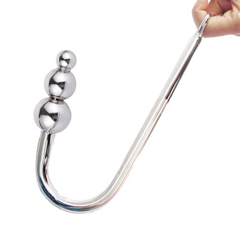 camatech metal anal rope hook bondage with solid 3 anus balls stimulation stainless steel anal