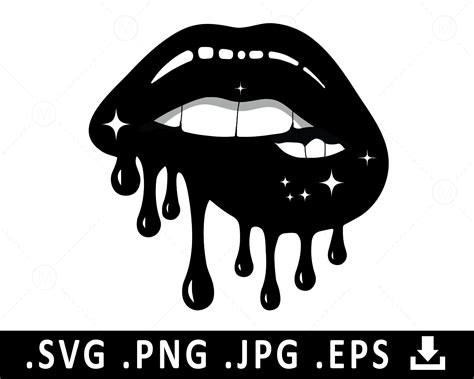 Dripping Lips SVG Lips SVG Melanin Svg SVG Files For Cricut Etsy