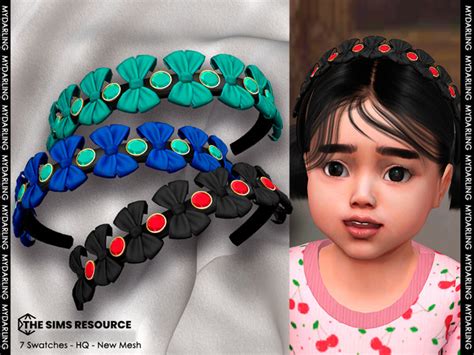The Sims Resource Bow Tiara With Gem Na026 For Toddler