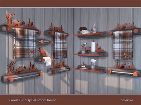 Forest Fantasy Bathroom Decor By Soloriya Sims 4 Decor