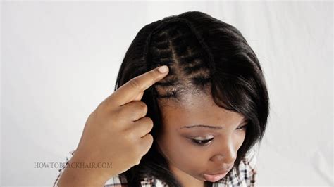 Sew In Weave For Invisible Part Extensions On African American Hair