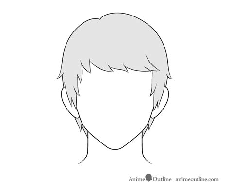 Male Easy Anime Hair Drawing This Way It Can Be Drawn Quickly With