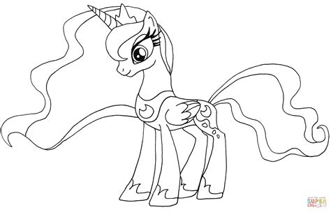 Print princess coloring pages for free and color our princess coloring! My Little Pony Princess Luna Coloring Pages - Coloring Home