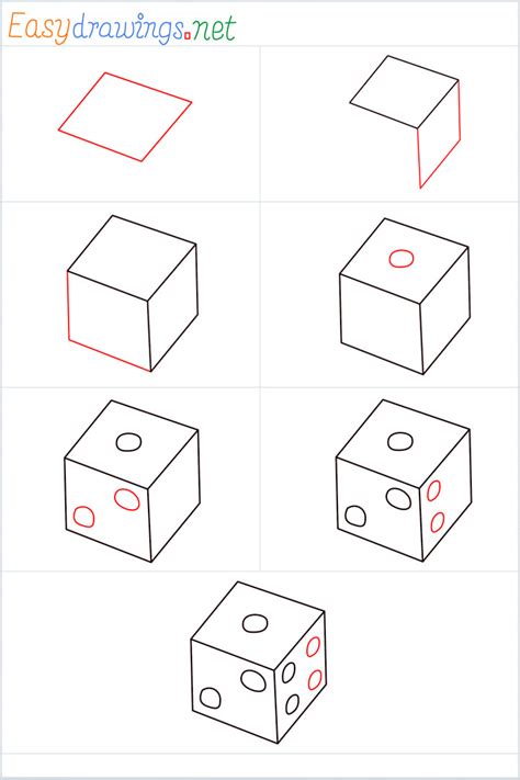 How To Draw A Dice Step By Step Easy 7 Easy Phase