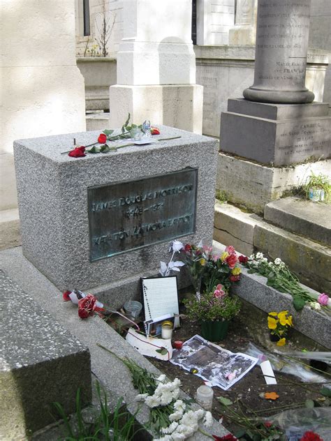 Jim Morrisons Grave Site At Pere Lachaise Cemetery In