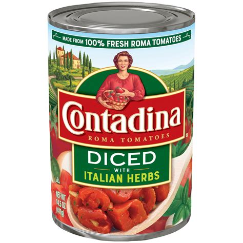 Contadina Diced Tomatoes With Italian Herbs Oz Can Walmart Com