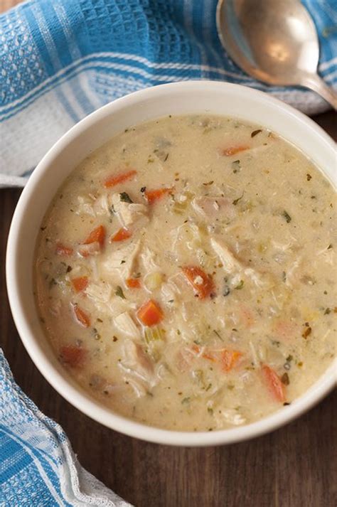 Many wild rice soups have much cream changing the color of the soup drastically. Copycat Panera Chicken & Wild Rice Soup | Wishes and ...
