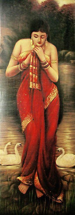 50 Most Beautiful South Indian Woman Oil Painting