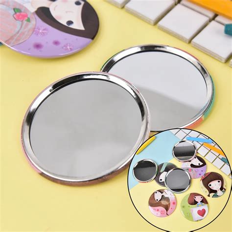 New Girl Mini Pocket Makeup Mirror Cosmetic Compact Mirrors Diameter 7cm In Makeup Mirrors From