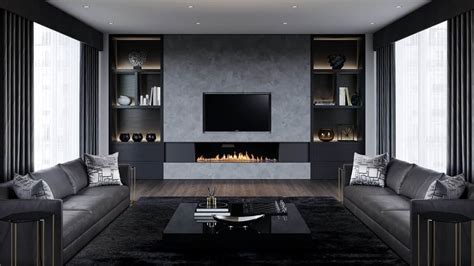 Show Stopping Modern Wall Units For Your Living Room Sala Com Lareira