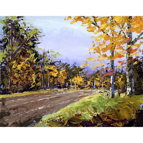 Items Similar To Country Road Painting Landscape Painting Fall Trees