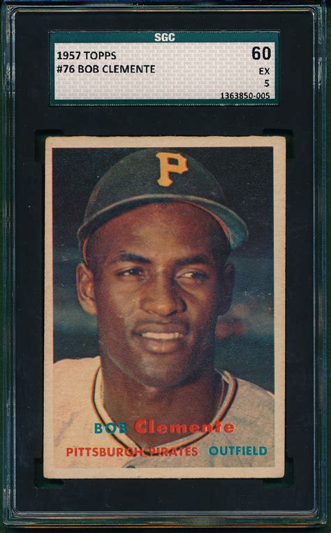 We did not find results for: Lot Detail - 1957 Topps #76 Bob Clemente SGC 60