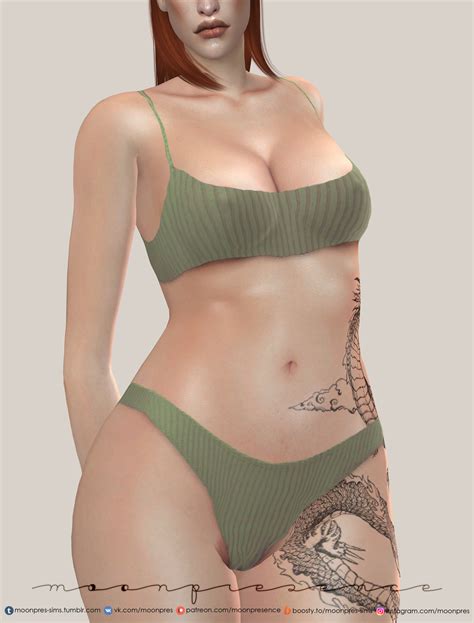 Moonpres Sims UNDERWEAR N01 30 Colors Teen For Female Base Game