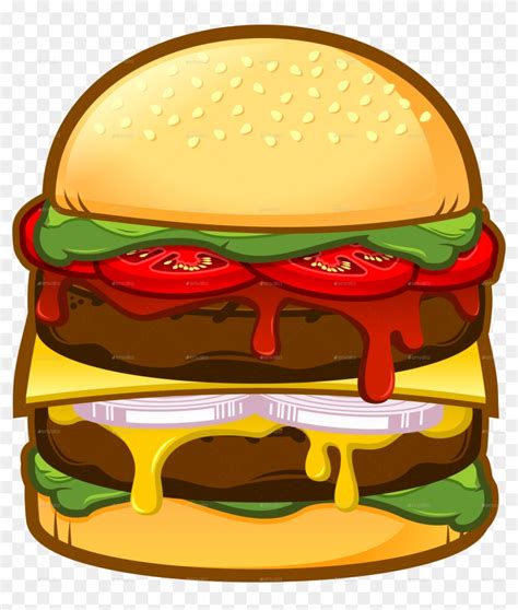 Burger Clipart Double Big Burger Clipart Png Free Transparent PNG