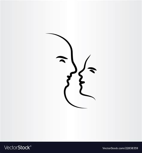 Man And Woman In Love Icon Symbol Royalty Free Vector Image