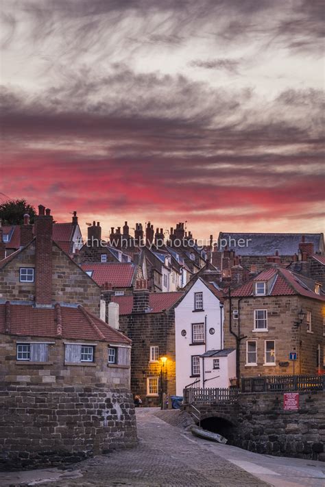 Yorkshire Village Robin Hoods Bay At Sunset Whitby Photography