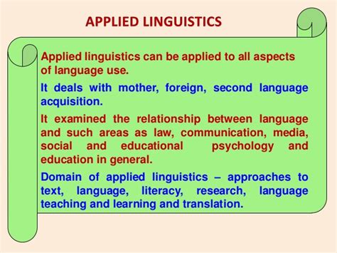 5 Facts And Need Of Applied Linguistic