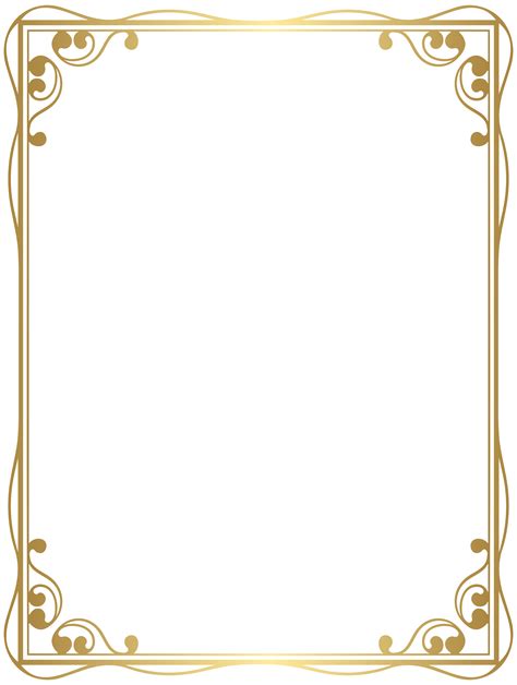 Border Frame Decorative Png Clip Art Image Gallery