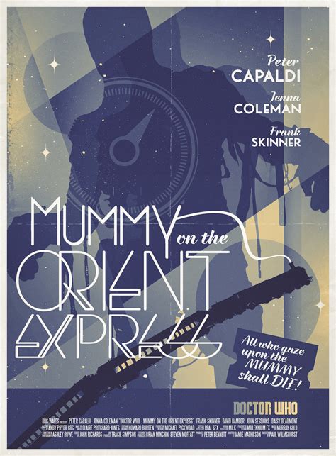 doctor who mummy on the orient express retro poster flickr