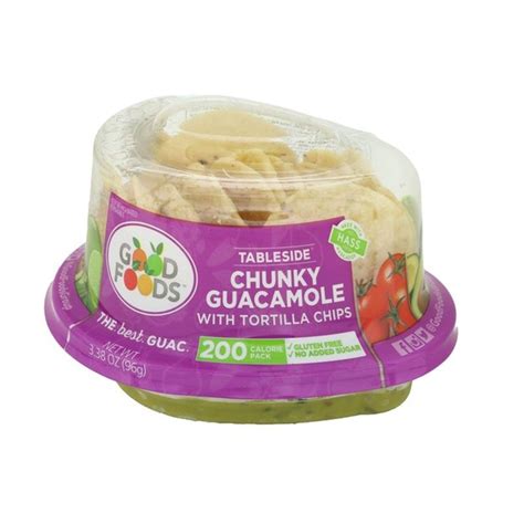 Good Foods Guacamole Chunky With Tortilla Chips 338 Oz From H E B