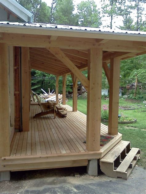 This Custom Designed And Crafted Timber Frame Farmers Porch Adds To A