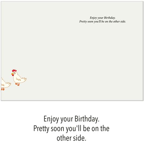 1289 Why Did the Chicken Cross the Road? Birthday Card - Clayboys Cards