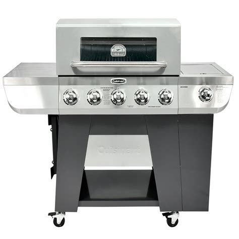 Cuisinart 3 In 1 Stainless Five Burner Propane Gas Grill With Side