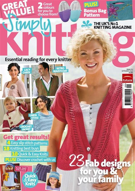 Simply Knitting Back Issue September 2010 Digital In 2021 Simply