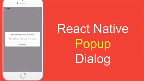 React Native Popup Dialog For Ios Android