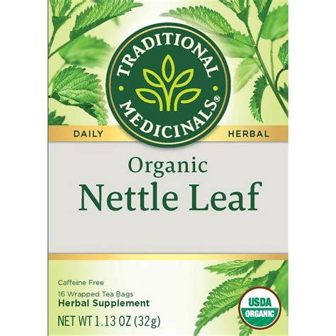 Traditional Medicinals Organic Nettle Leaf Herbal Tea Bags 16 Ct