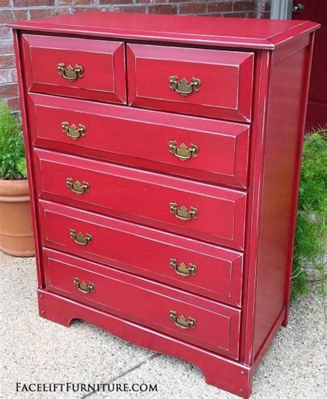 Red Refinished Furniture Red Distressed Furniture Distressed