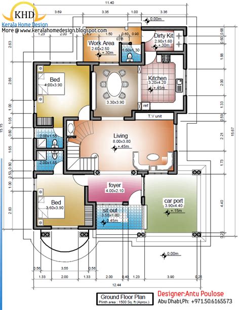The Floor Plan For A House With Three Rooms