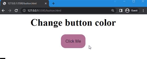 How To Change Button Color On Click In Css