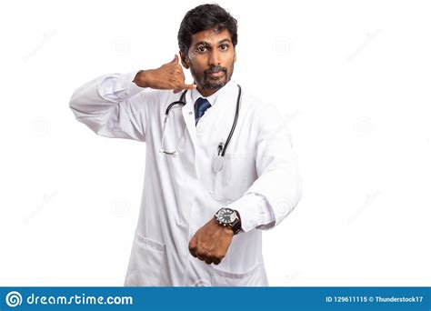Call To Announce Gesture Made By Physician Stock Image ...