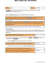 All books are in clear copy here, and all files are secure cell division answer key vocabulary: Copy of M6L2 Cell Division Gizmo Lab - M6L2 Gizmo Lab Cell ...