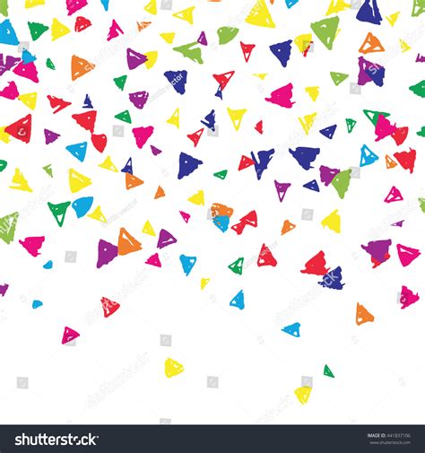 Vector Rainbow Confetti Streamers Confetti Glitter Stock