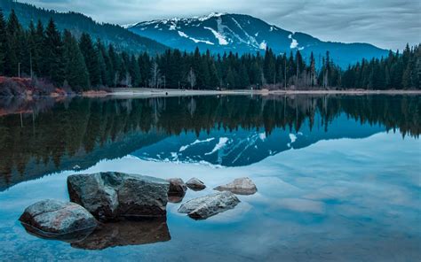 4507153 Mountains Reflection Canada Water Nature Sky