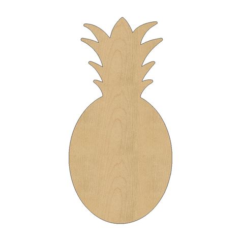 Pineapple Fruit Cutout Shape Laser Cut Unfinished Wood Shapes