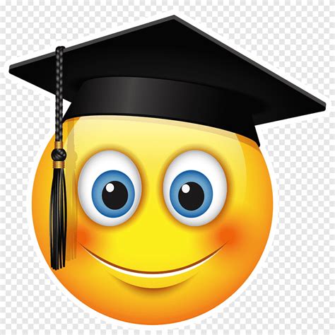 Graduation Ceremony Emoticon Emoji Smiley Square Academic Cap