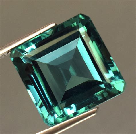 Natural Blue Green Tourmaline 1390 Ct Square Emerald Cut Etsy