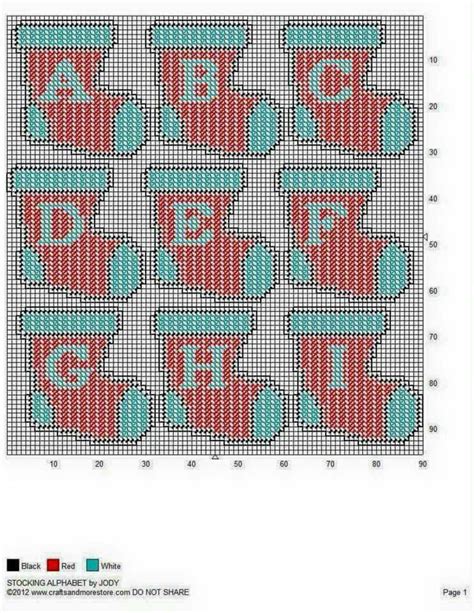 Stocking With Initials Plastic Canvas Patterns Plastic