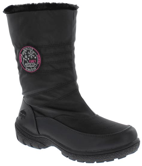 Totes Totes Womens Snow Boots With Side Zipper Closure