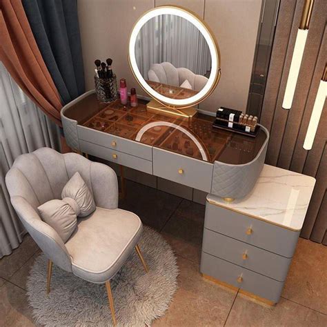 Nordic Makeup Vanity Table With Mirror Dressing Table Dressers For