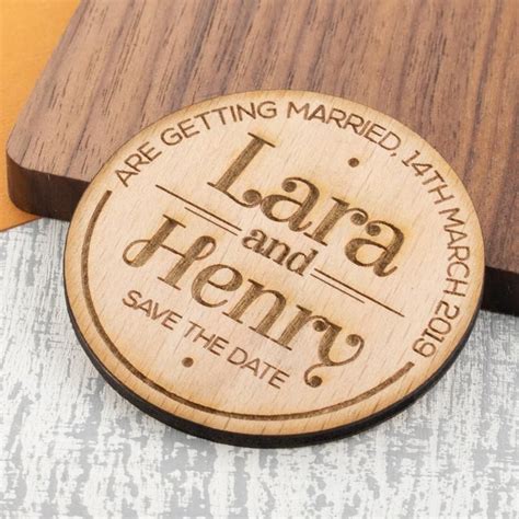 Personalised Wooden Fridge Magnets Laser Engraved Save The Etsy