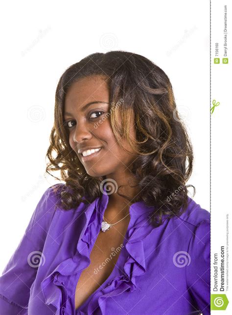 Beautiful Black Woman Smiling Stock Photo Image Of American Young