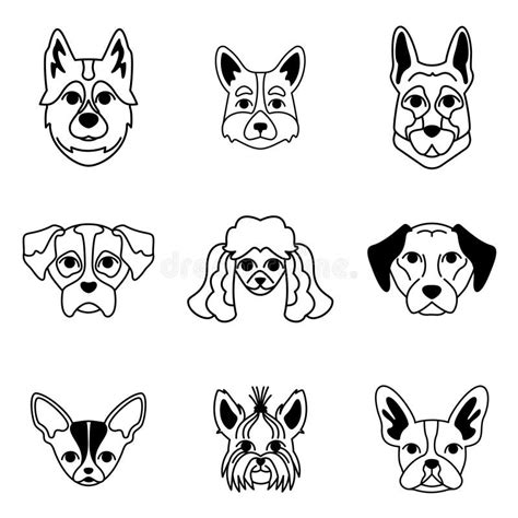 Collection Of Dog Faces Stock Vector Illustration Of Friend 274937955